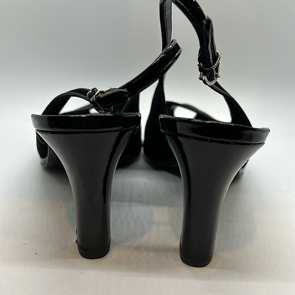 Salvatore Ferragamo Sexy Black Suede Peep Toe Heel Sandals Shoes **Size 9** 🔥🔥 - Picture 5 of 7